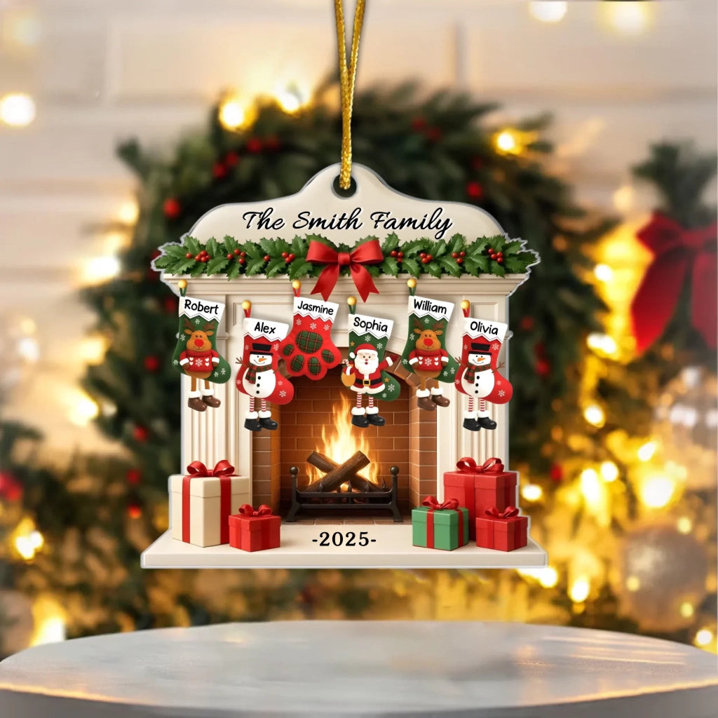 Custom Acrylic Ornament - Personalized Christmas Birthday Gifts For Mom, Dad, Brother, Sister, Kids - Christmas Glows Where Hearts Gather 1047225 - DiyGiftly
