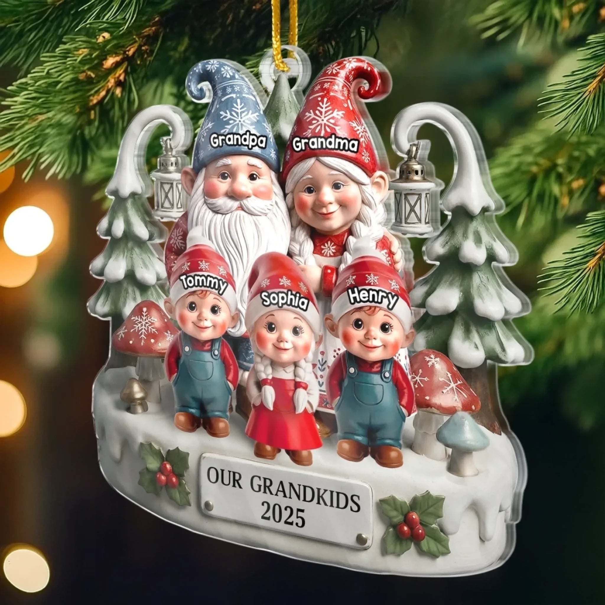 Custom Acrylic Ornament - Personalized Christmas Birthday Gifts For Mom, Dad, Grandma, Grandpa, Kids - Together Home Feels More Magical 1044936 - DiyGiftly