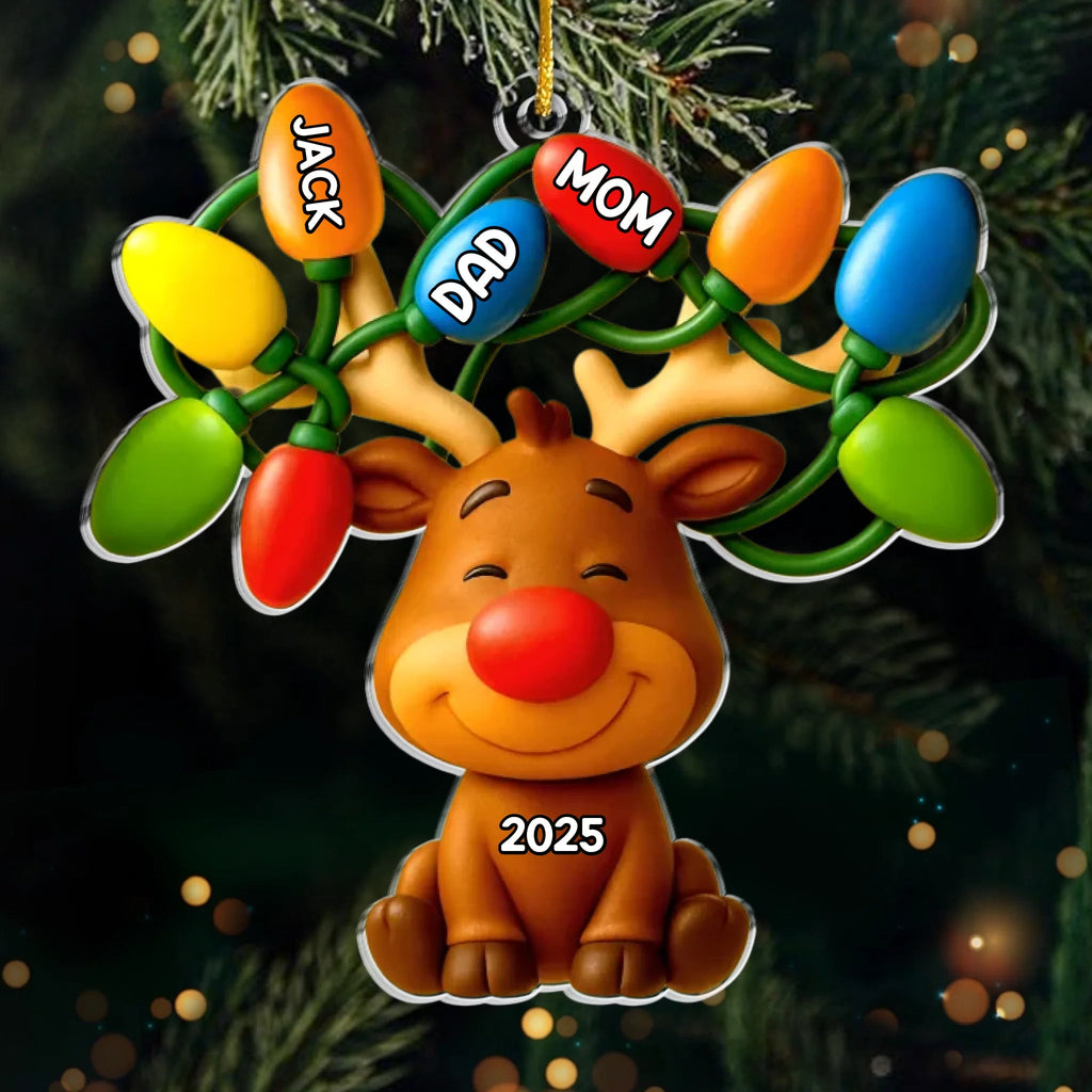 Custom Acrylic Ornament - Personalized Christmas Birthday Gifts For Mom, Dad, Kids - Our Reindeer Crew 1044869 - DiyGiftly