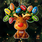 Custom Acrylic Ornament - Personalized Christmas Birthday Gifts For Mom, Dad, Kids - Our Reindeer Crew 1044869 - DiyGiftly