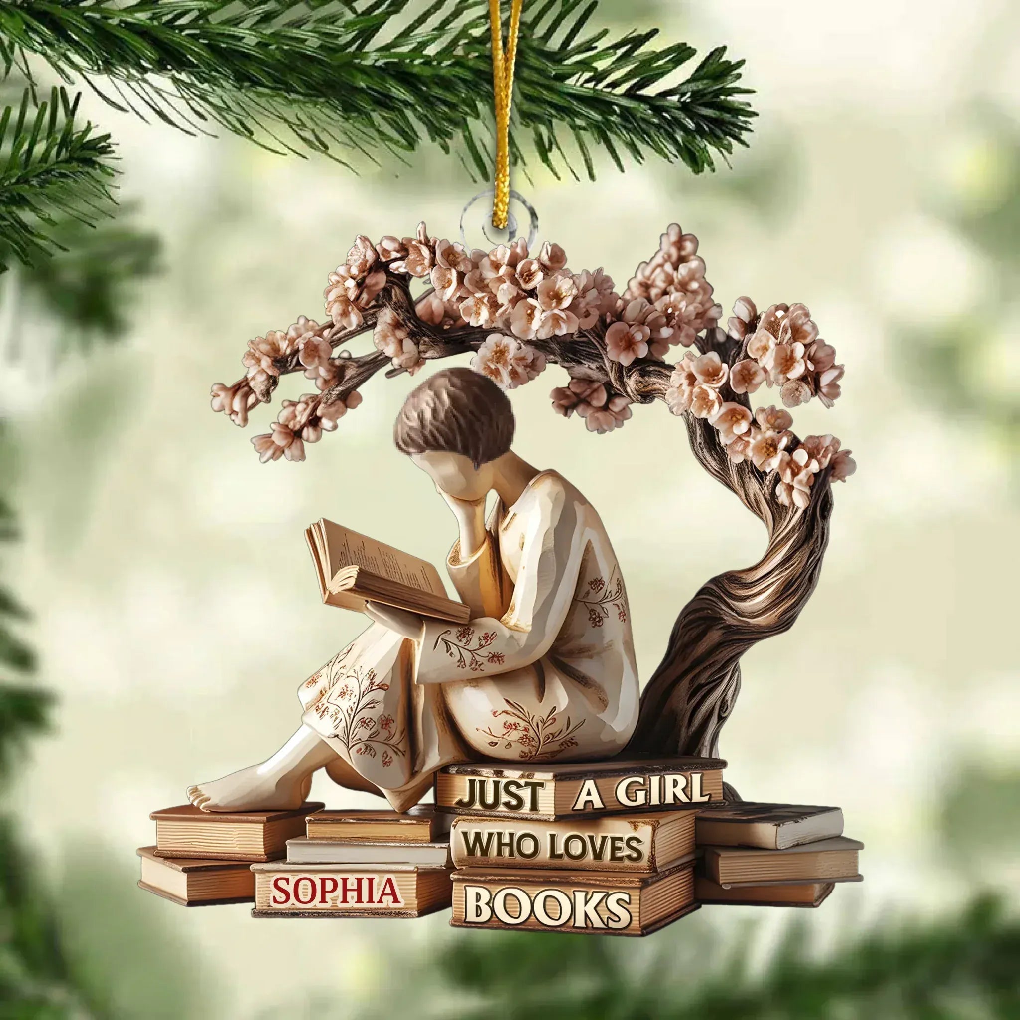 Custom Acrylic Ornament – Personalized Christmas Bookish Gifts for Book Lovers, Bookworms, Avid Readers – Literary Ornament Keepsake, Cozy Reading Decor, Serenity in Every Page 1054319 - DiyGiftly