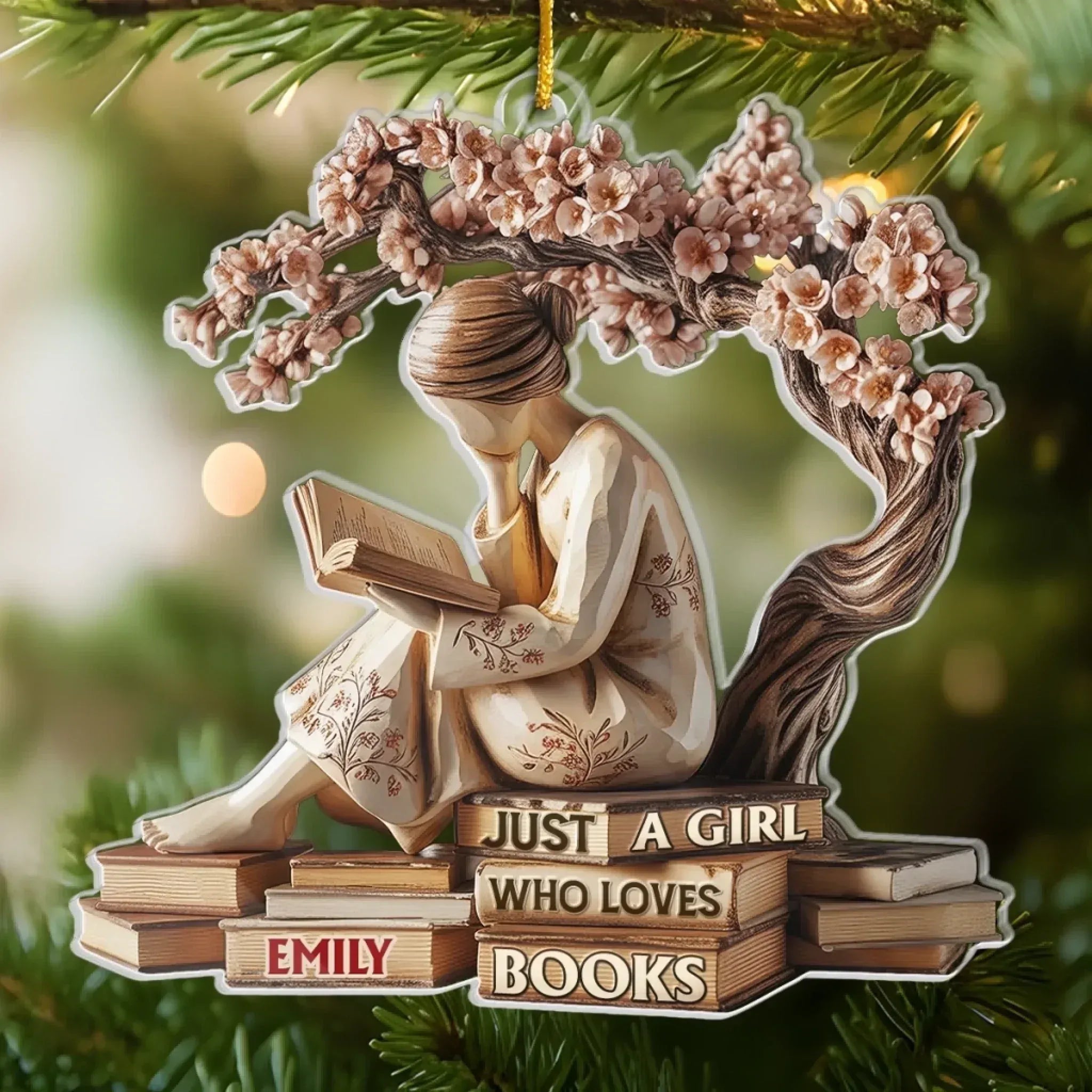 Custom Acrylic Ornament – Personalized Christmas Bookish Gifts for Book Lovers, Bookworms, Avid Readers – Literary Ornament Keepsake, Cozy Reading Decor, Serenity in Every Page 1054319 - DiyGiftly