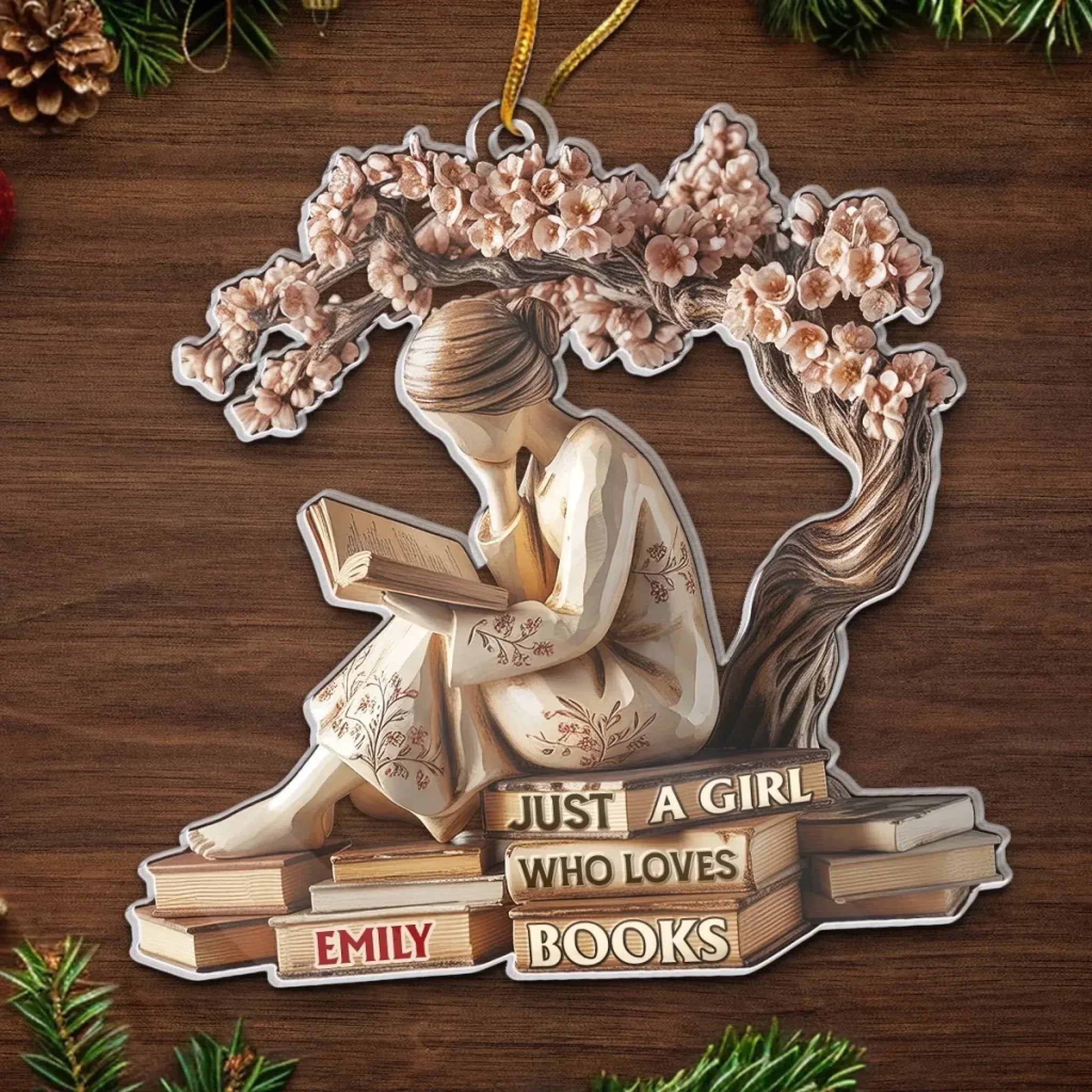 Custom Acrylic Ornament – Personalized Christmas Bookish Gifts for Book Lovers, Bookworms, Avid Readers – Literary Ornament Keepsake, Cozy Reading Decor, Serenity in Every Page 1054319 - DiyGiftly
