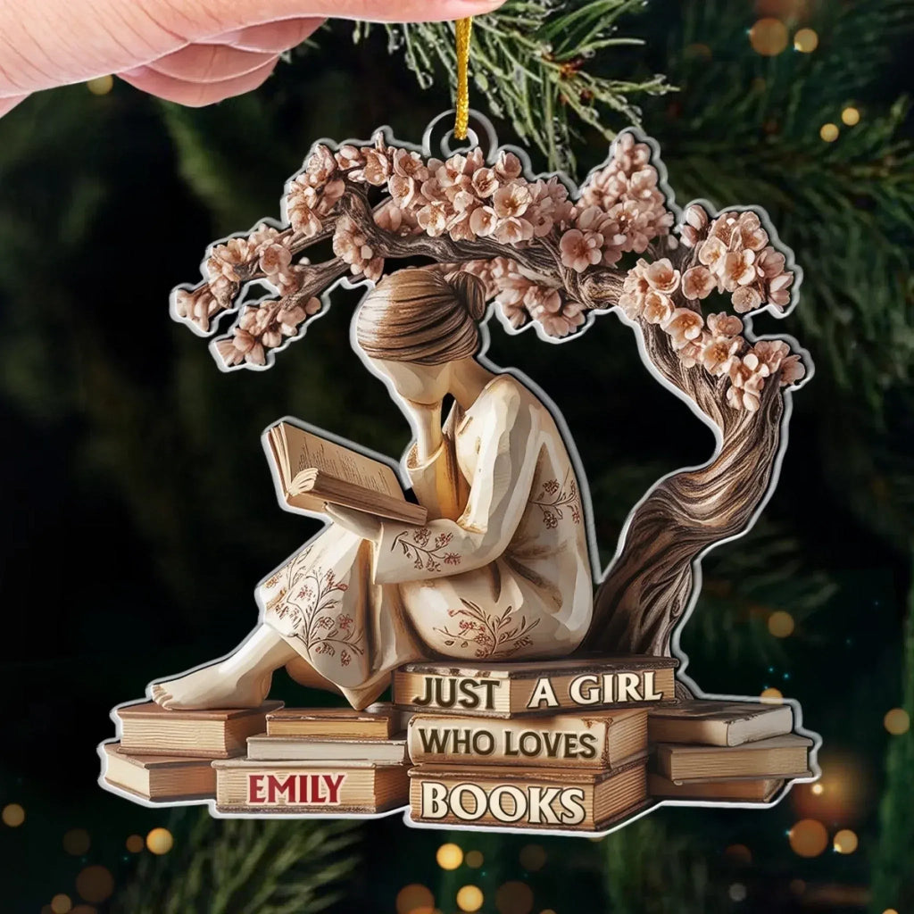 Custom Acrylic Ornament – Personalized Christmas Bookish Gifts for Book Lovers, Bookworms, Avid Readers – Literary Ornament Keepsake, Cozy Reading Decor, Serenity in Every Page 1054319 - DiyGiftly