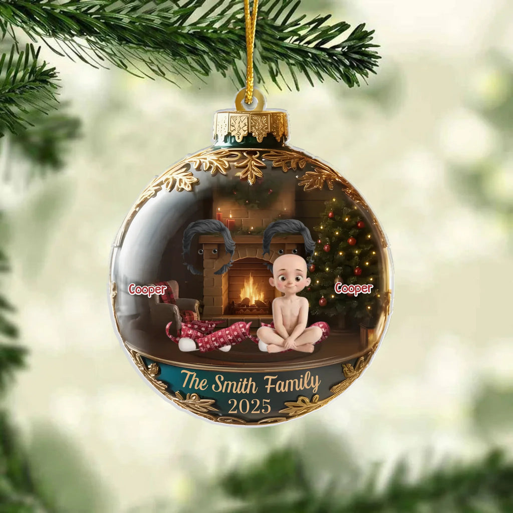 Custom Acrylic Ornament – Personalized “Home Filled With Joy” Design – Christmas & Birthday Gifts for Mom, Dad, Brother, Sister & Kids 1053584 - DiyGiftly