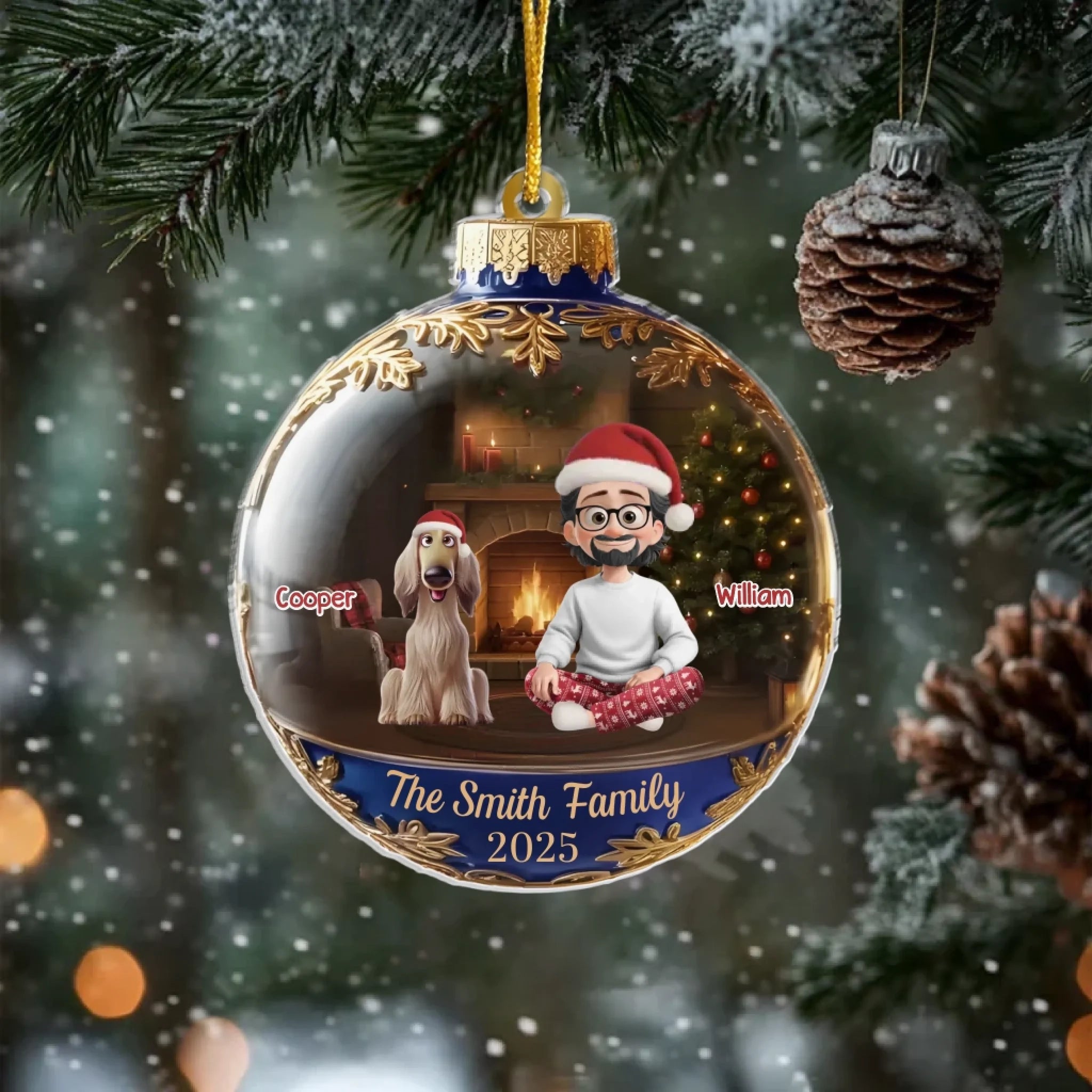 Custom Acrylic Ornament – Personalized “Home Filled With Joy” Design – Christmas & Birthday Gifts for Mom, Dad, Brother, Sister & Kids 1053584 - DiyGiftly