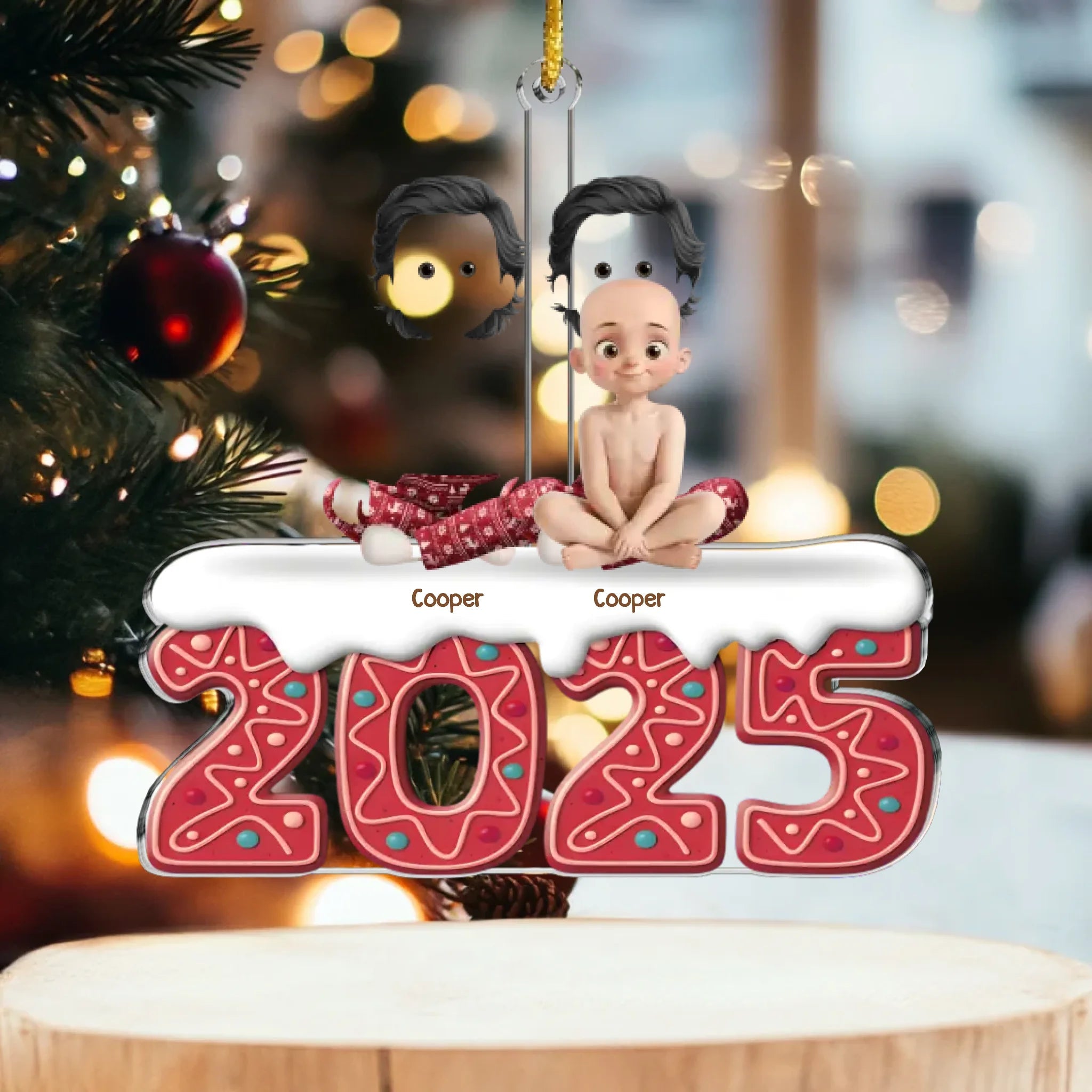 Custom Acrylic Ornaments – Personalized Christmas & Birthday Gifts for Families and Pet Lovers – Gingerbread Style Designs 1048137 - DiyGiftly