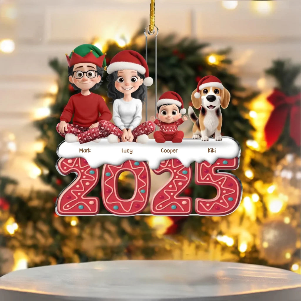 Custom Acrylic Ornaments – Personalized Christmas & Birthday Gifts for Families and Pet Lovers – Gingerbread Style Designs 1048137 - DiyGiftly