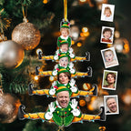 Custom Acrylic Photo Ornament: Funny Elf Family Christmas Tree Decor, Personalized Gift with Family Photo & Names for Memorable Festivities 47279872 - DiyGiftly