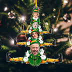 Custom Acrylic Photo Ornament: Funny Elf Family Christmas Tree Decor, Personalized Gift with Family Photo & Names for Memorable Festivities 47279872 - DiyGiftly