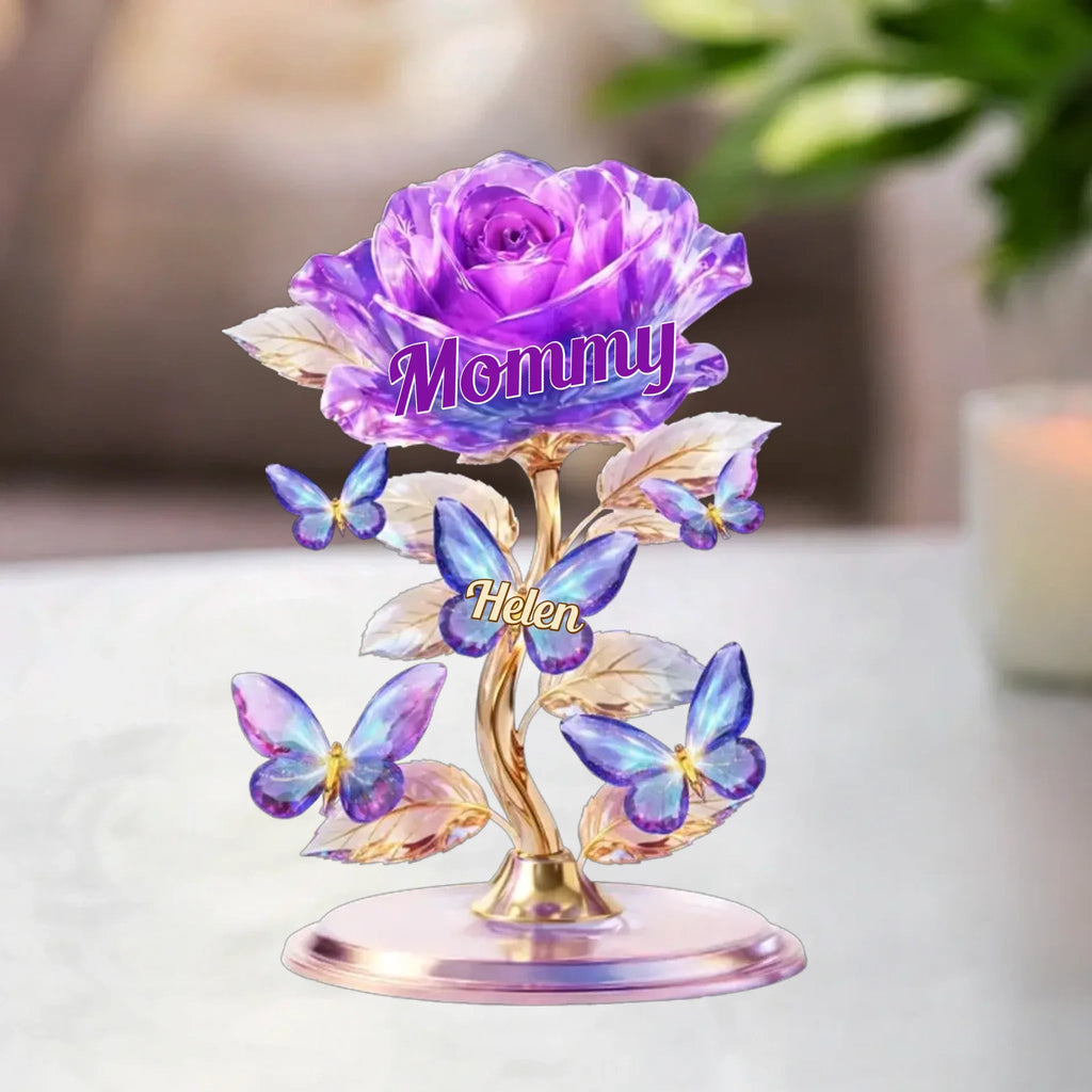 Custom Acrylic Plaque - Personalized Mother’s Day Gift for Mom, Grandma - A Crystal Garden of Love, Engraved with Heartfelt Messages, Perfect Keepsake for Cherishing Memories Forever 1125563 - DiyGiftly
