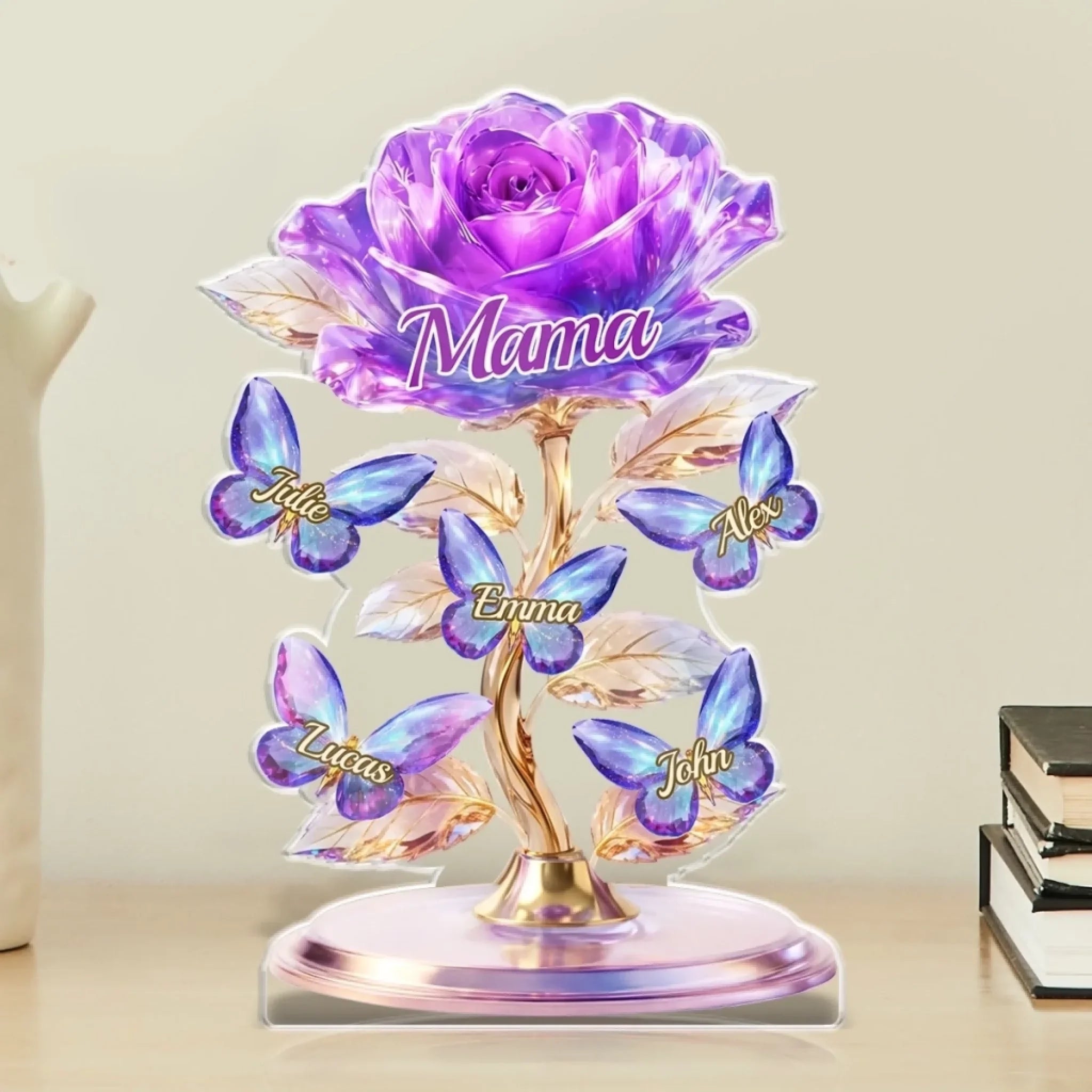 Custom Acrylic Plaque - Personalized Mother’s Day Gift for Mom, Grandma - A Crystal Garden of Love, Engraved with Heartfelt Messages, Perfect Keepsake for Cherishing Memories Forever 1125563 - DiyGiftly