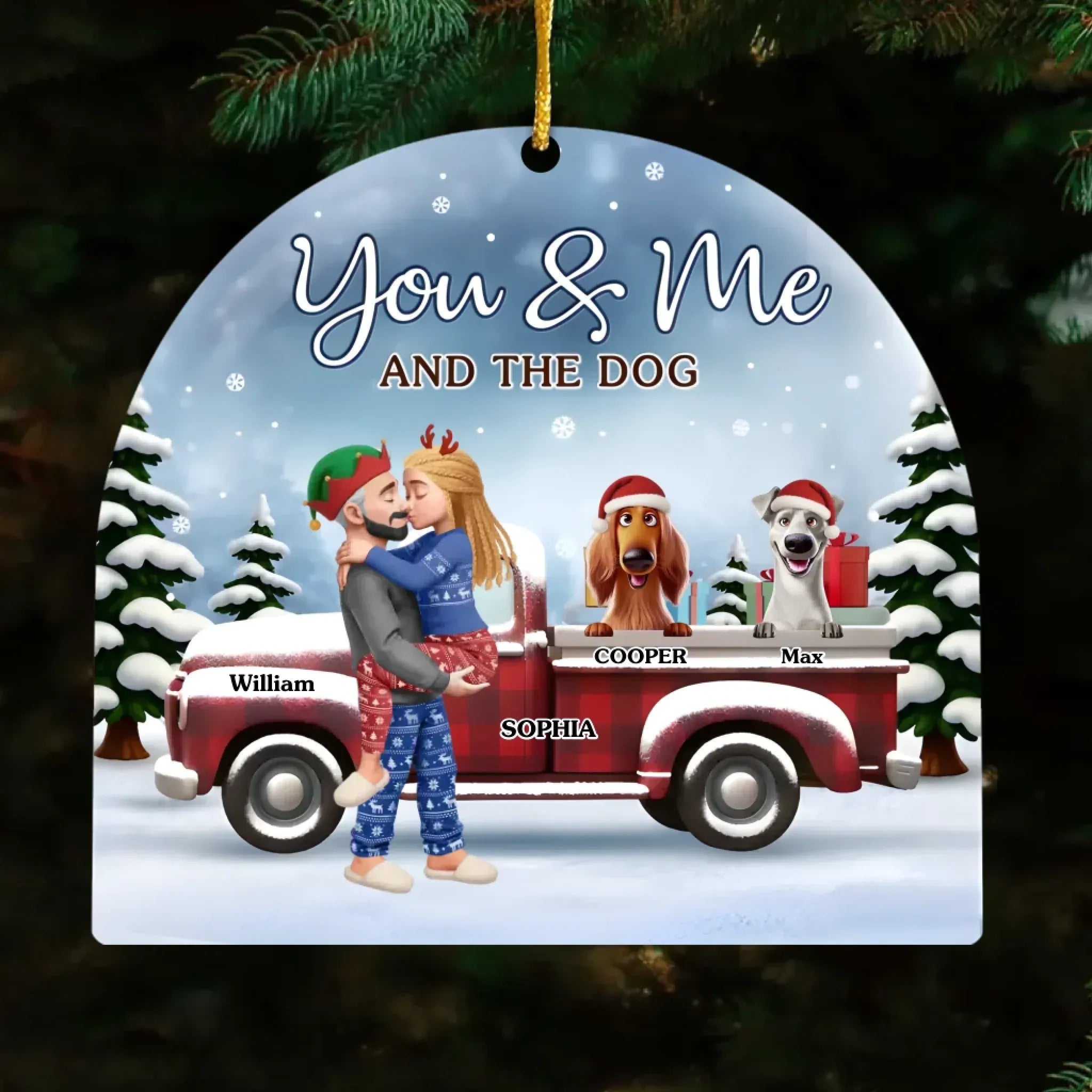 Custom Acrylic Snow Globe – Personalized Anniversary, Christmas & Wedding Gifts for Husband and Wife, Dog Mom and Dog Dad – “Pawsitively In Love” Pet Lover Keepsake 1055372 - DiyGiftly