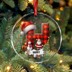 Custom Alphabet Christmas Ornament – Personalized Glass Ornament with Initials, Monogram Holiday Decor, Custom Letter Christmas Keepsake, Gift for Family & Friends 1054547 - DiyGiftly