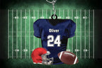 Custom American Football Jersey Ornament, Football Helmet And Ball, Custom Name Ornamen, Custom Football Uniform, Love Football Ornament 737955 - DiyGiftly