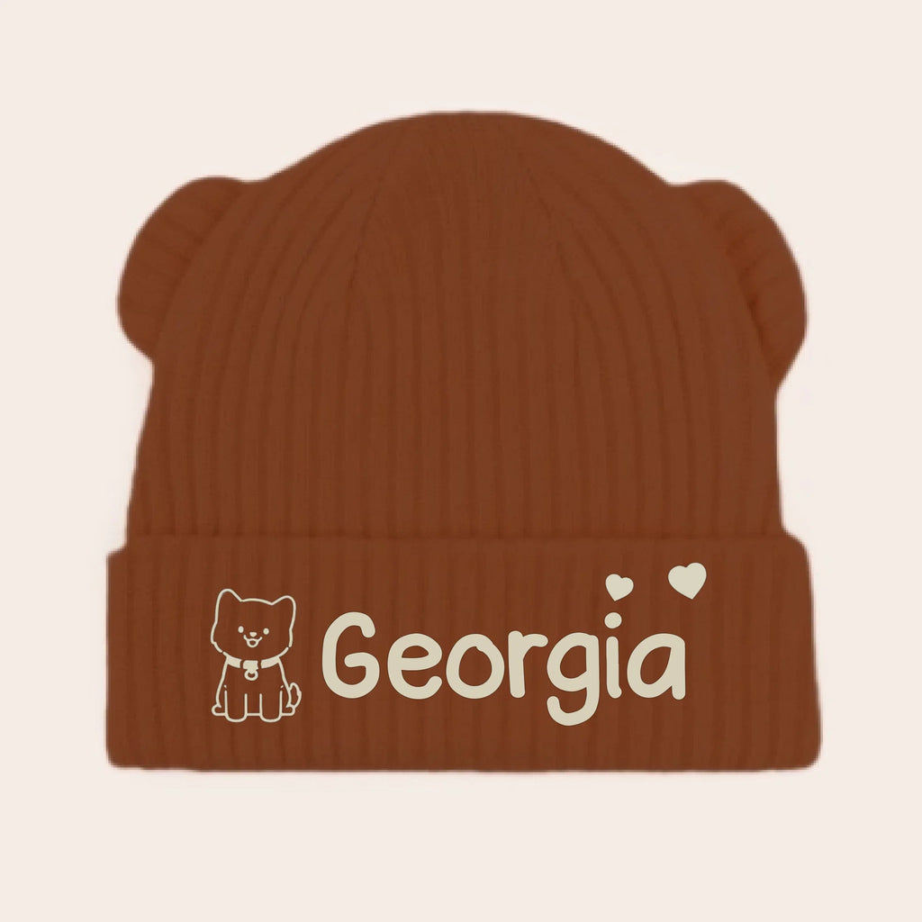 Custom Baby Beanie And Mittens Set - Personalized Baby Shower, Gender Reveal Gifts For New Moms, New Dads, New Parents, Dog Dad And Mom - A Tiny Spark Lights Our World 1048144 - DiyGiftly