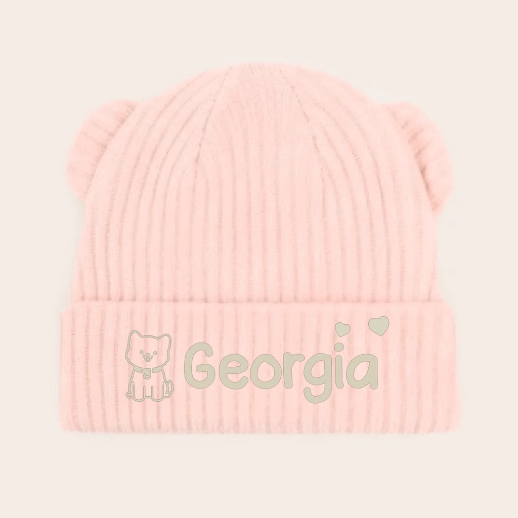 Custom Baby Beanie And Mittens Set - Personalized Baby Shower, Gender Reveal Gifts For New Moms, New Dads, New Parents, Dog Dad And Mom - A Tiny Spark Lights Our World 1048144 - DiyGiftly