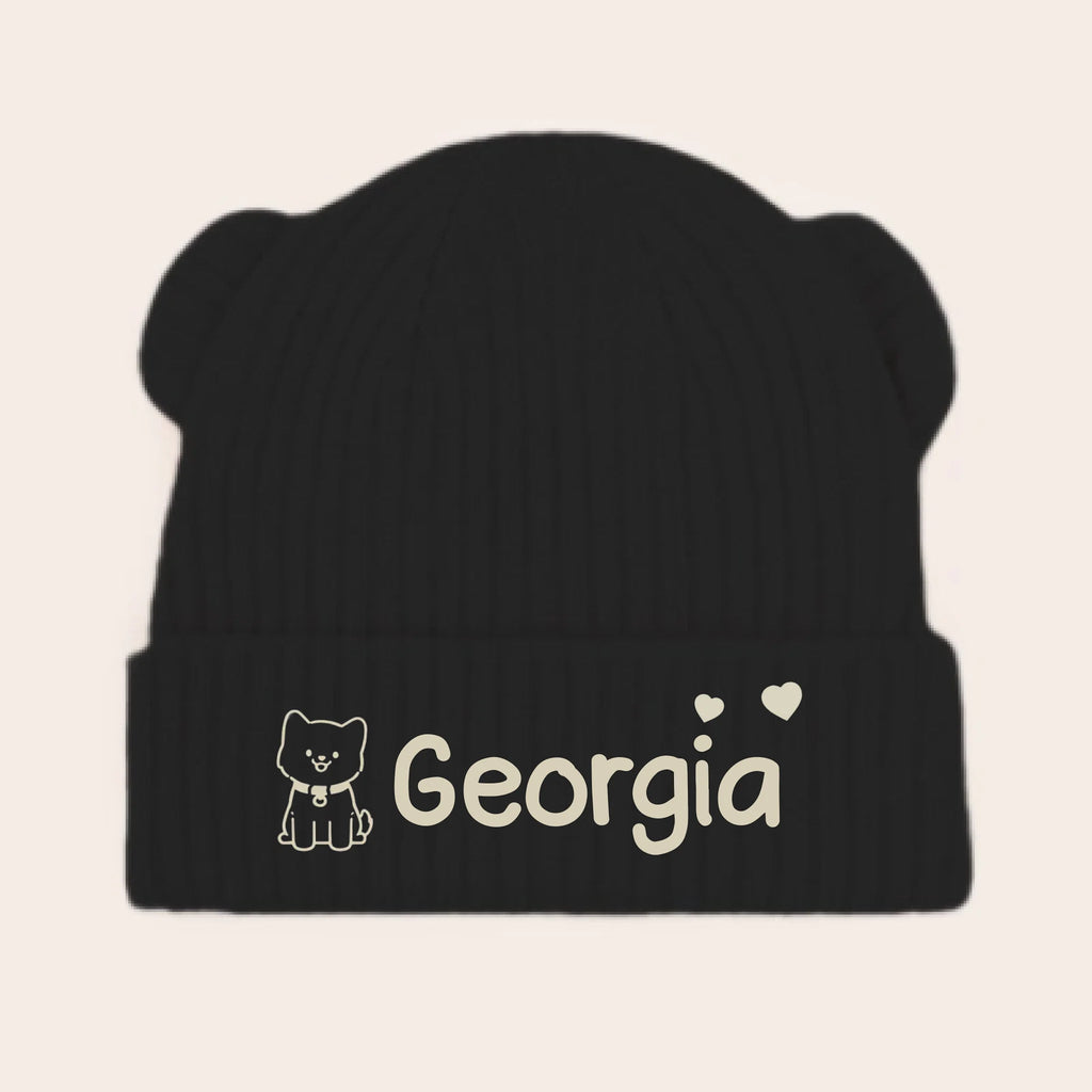 Custom Baby Beanie And Mittens Set - Personalized Baby Shower, Gender Reveal Gifts For New Moms, New Dads, New Parents, Dog Dad And Mom - A Tiny Spark Lights Our World 1048144 - DiyGiftly