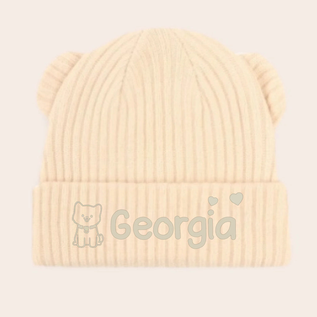 Custom Baby Beanie And Mittens Set - Personalized Baby Shower, Gender Reveal Gifts For New Moms, New Dads, New Parents, Dog Dad And Mom - A Tiny Spark Lights Our World 1048144 - DiyGiftly