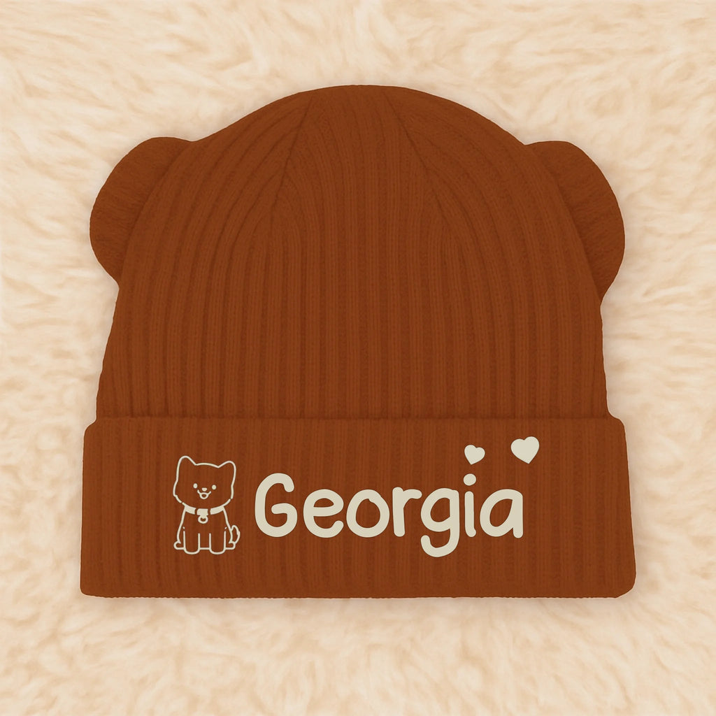 Custom Baby Beanie And Mittens Set - Personalized Baby Shower, Gender Reveal Gifts For New Moms, New Dads, New Parents, Dog Dad And Mom - A Tiny Spark Lights Our World 1048144 - DiyGiftly