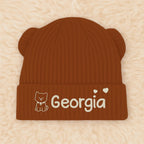 Custom Baby Beanie And Mittens Set - Personalized Baby Shower, Gender Reveal Gifts For New Moms, New Dads, New Parents, Dog Dad And Mom - A Tiny Spark Lights Our World 1048144 - DiyGiftly