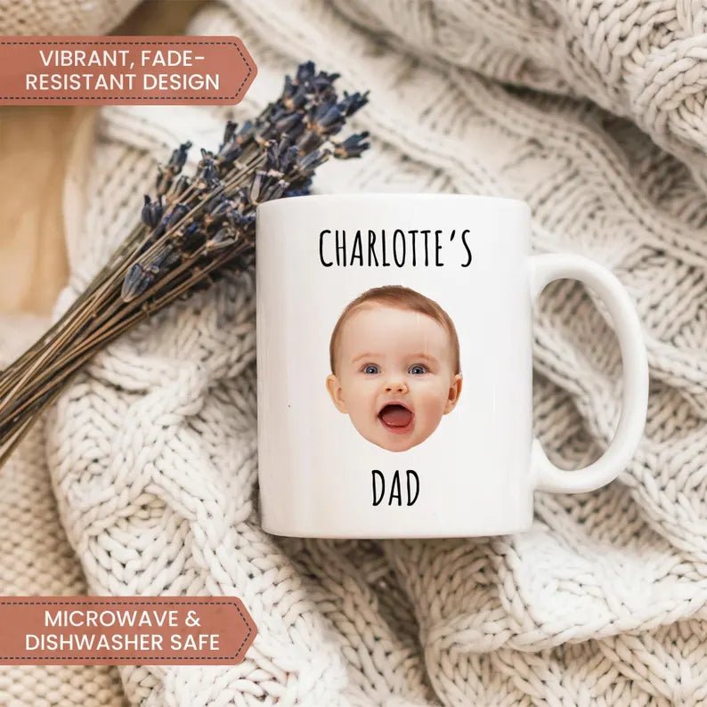 Custom Baby Face Mug 1st Fathers Day Mug, Custom Baby Face Photo Dad Mug, Custom Kids Photo Mothers Day Mug, Personalized Photo Mug For Dad 24486144 - DiyGiftly