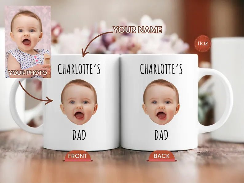 Custom Baby Face Mug 1st Fathers Day Mug, Custom Baby Face Photo Dad Mug, Custom Kids Photo Mothers Day Mug, Personalized Photo Mug For Dad 24486144 - DiyGiftly