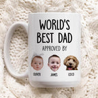 Custom Baby Face Mug for Dad Personalized Fathers Day Kids Photo Mug with Baby Photo Gift from Kids Picture Babies Faces Mug from Wife Daddy 13264128 - DiyGiftly