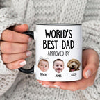 Custom Baby Face Mug for Dad Personalized Fathers Day Kids Photo Mug with Baby Photo Gift from Kids Picture Babies Faces Mug from Wife Daddy 13264128 - DiyGiftly