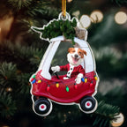 Custom Baby Kid In Car - Personalized Newborn Christmas Photo Ornament 682346 - DiyGiftly
