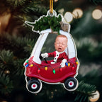 Custom Baby Kid In Car - Personalized Newborn Christmas Photo Ornament 682346 - DiyGiftly