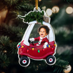 Custom Baby Kid In Car - Personalized Newborn Christmas Photo Ornament 682346 - DiyGiftly
