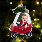 Custom Baby Kid In Car - Personalized Newborn Christmas Photo Ornament 682346 - DiyGiftly