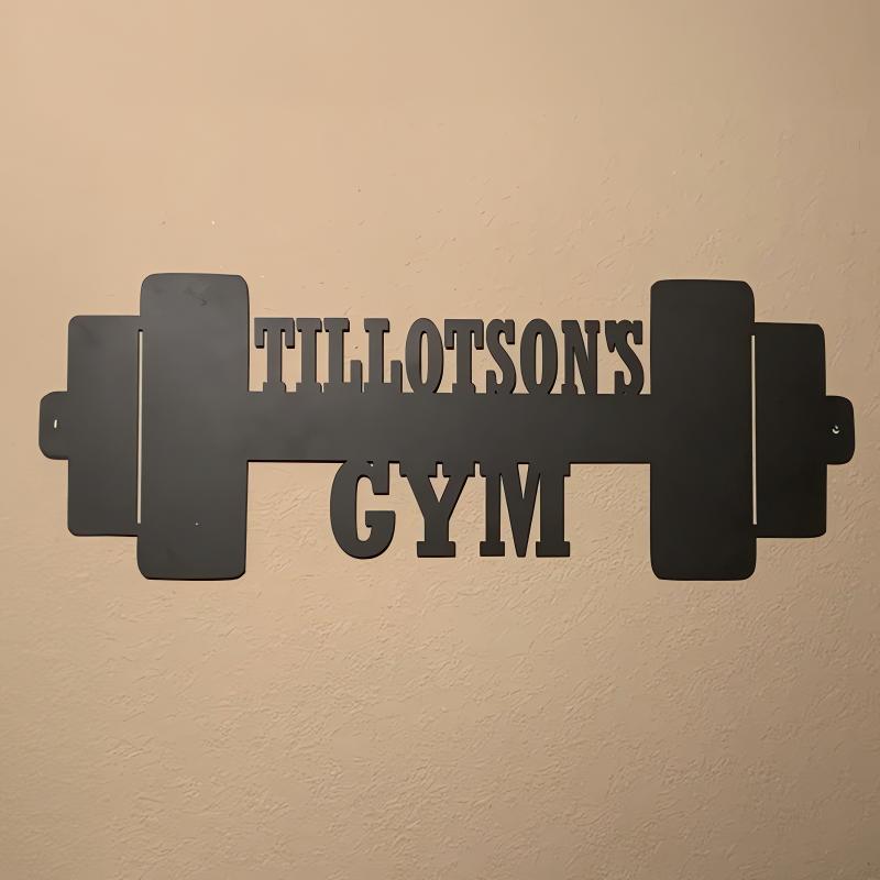 Custom Barbell Gym Metal Sign – Personalized Fitness Wall Decor, Unique Gift for Weightlifters and Gym Lovers 76889600 - DiyGiftly