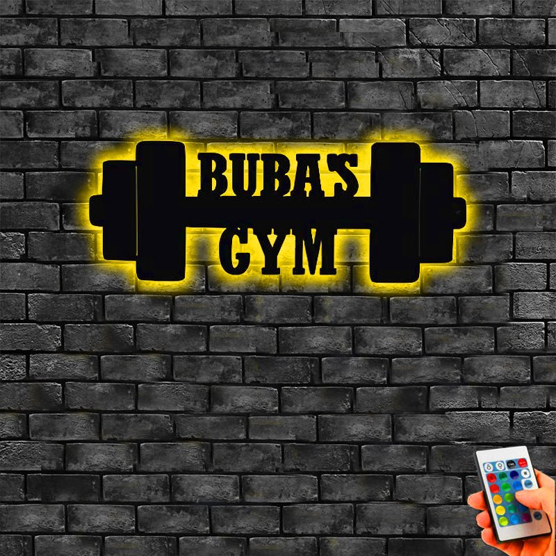 Custom Barbell Gym Metal Sign – Personalized Fitness Wall Decor, Unique Gift for Weightlifters and Gym Lovers 76889600 - DiyGiftly