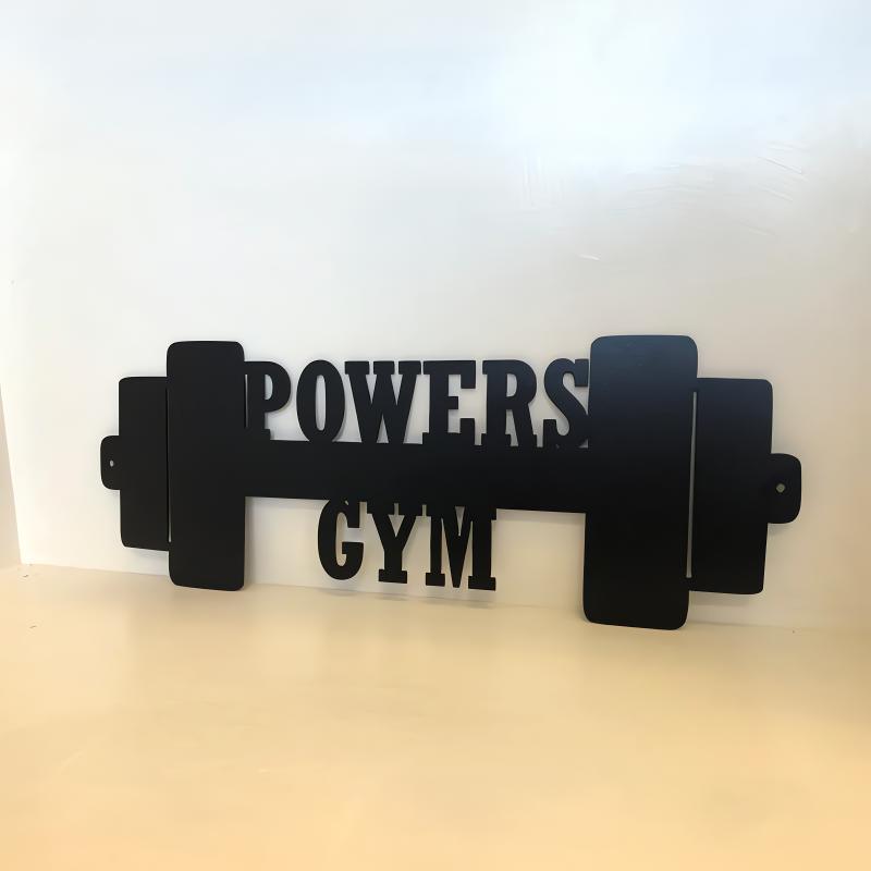Custom Barbell Gym Metal Sign – Personalized Fitness Wall Decor, Unique Gift for Weightlifters and Gym Lovers 76889600 - DiyGiftly