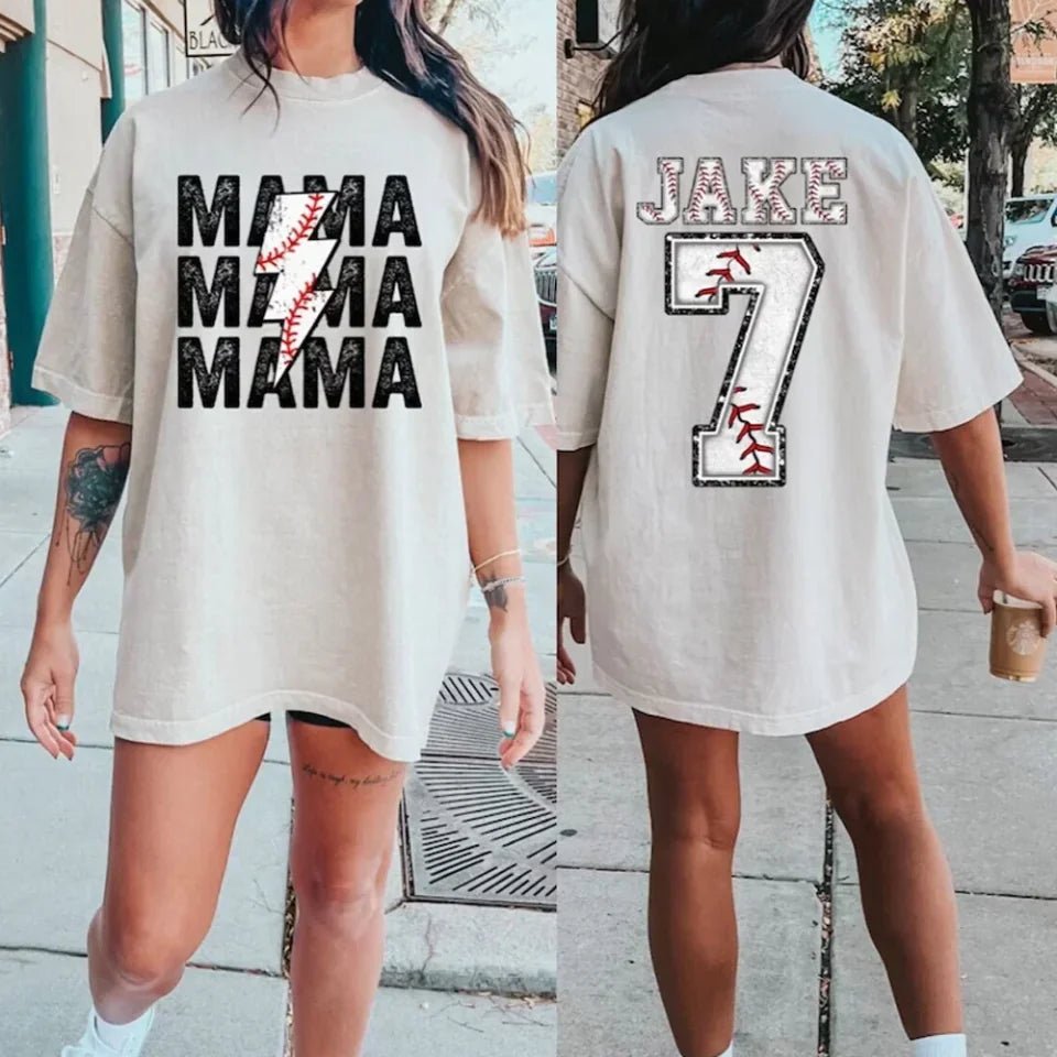 Custom Baseball/Softball/Football Mom Shirt, Mom Baseball Tee,Sports Mom Tee 735502 - DiyGiftly