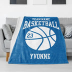 Custom Basketball Blanket with Name and Number - Gift for Him, Basketball Gift 753000 - DiyGiftly