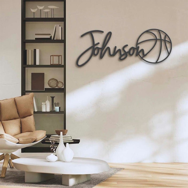 Custom Basketball Name Metal Sign – Personalized Sports Wall Art, Basketball Player Room and Gym Decoration, Unique Gifts for Athletes and Basketball Fans 44287488 - DiyGiftly
