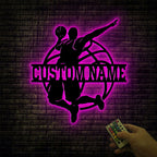 Custom Basketball Player Metal Wall Decor with LED Lights – Personalized Name Wall Sign, Unique Gift for Basketball Players, Fans, Coaches, and Sports Enthusiasts, Perfect for Bedroom, Game Room, or Sports Room 65274112 - DiyGiftly