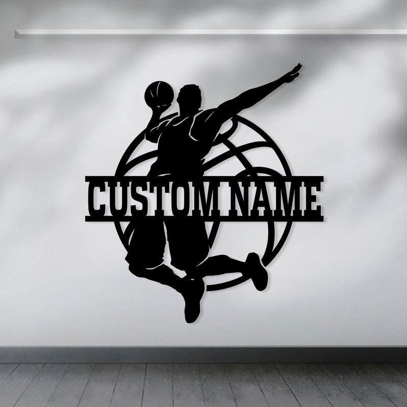 Custom Basketball Player Metal Wall Decor with LED Lights – Personalized Name Wall Sign, Unique Gift for Basketball Players, Fans, Coaches, and Sports Enthusiasts, Perfect for Bedroom, Game Room, or Sports Room 65274112 - DiyGiftly