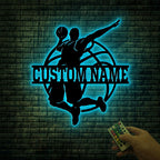 Custom Basketball Player Metal Wall Decor with LED Lights – Personalized Name Wall Sign, Unique Gift for Basketball Players, Fans, Coaches, and Sports Enthusiasts, Perfect for Bedroom, Game Room, or Sports Room 65274112 - DiyGiftly