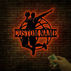 Custom Basketball Player Metal Wall Decor with LED Lights – Personalized Name Wall Sign, Unique Gift for Basketball Players, Fans, Coaches, and Sports Enthusiasts, Perfect for Bedroom, Game Room, or Sports Room 65274112 - DiyGiftly