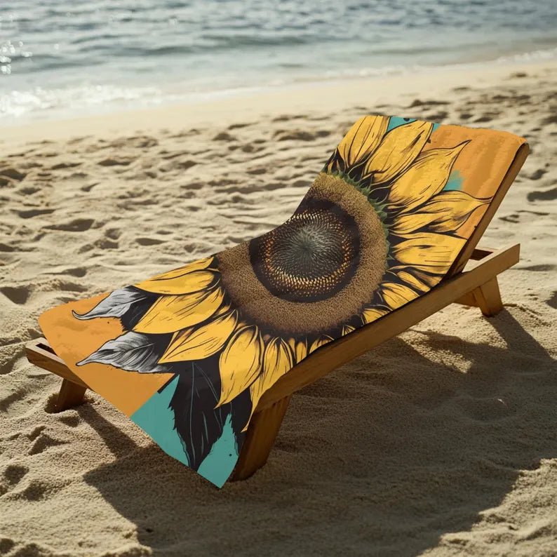 Custom Beach Towel, Personalized Sunflower Beach Gear, Summer Essentials, Poolside Accessory, Vacation Needs, Custom Sunflower Pool Towel 93299456 - DiyGiftly