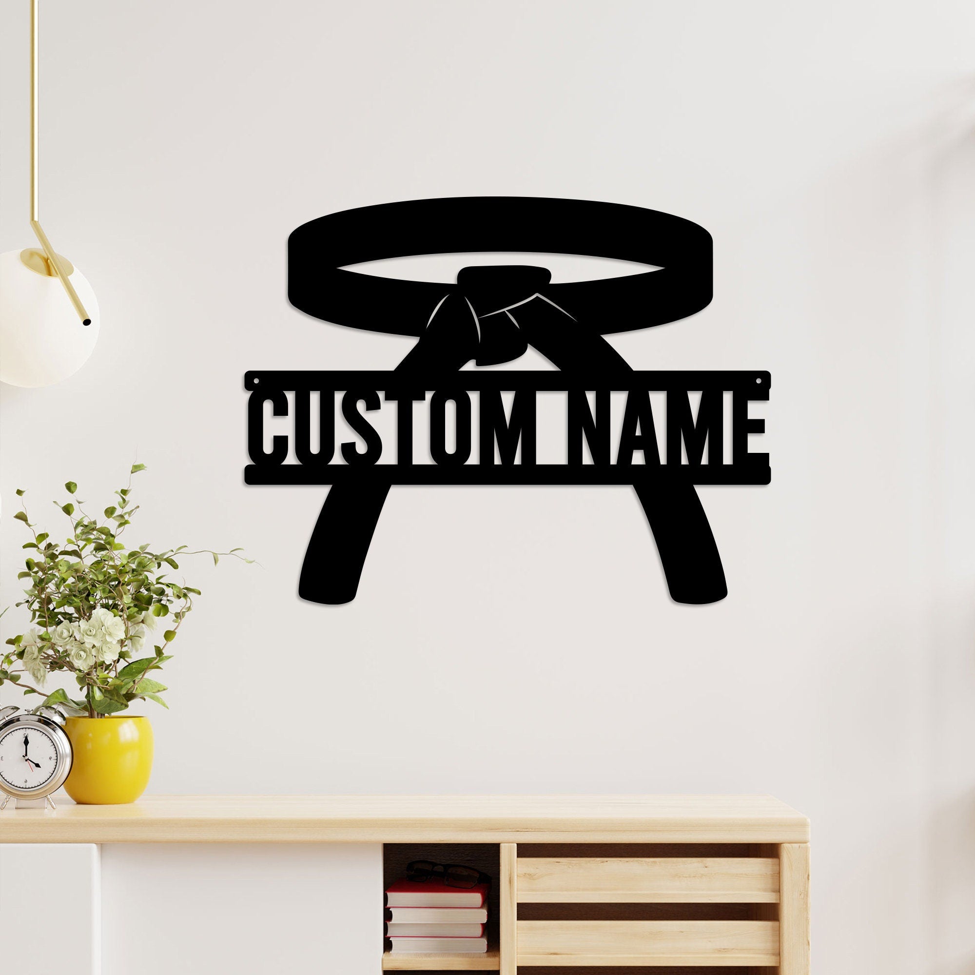 Custom Black Band Metal Signage Light – Personalized LED Wall Light for Home, Bar, Office, Music Studio, or Man Cave Decoration 6573696 - DiyGiftly