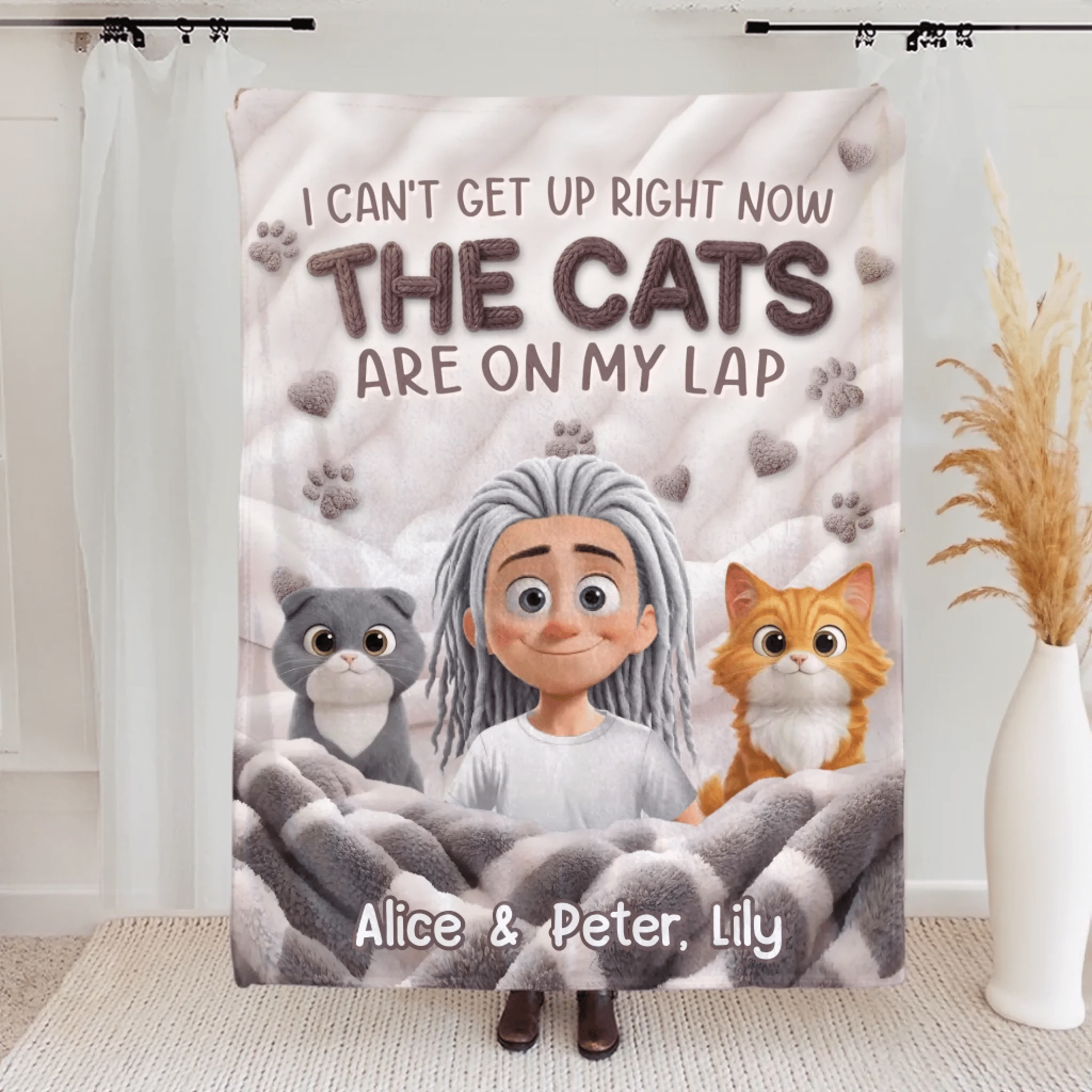 Custom Blanket - Personalized Birthday Gifts for Dog & Cat Lovers, Dog Dad and Mom, Pet Owners - Pet Privilege Activated Cozy Throw for Pets & Humans Alike, Customized with Names & Photos 1074589 - DiyGiftly