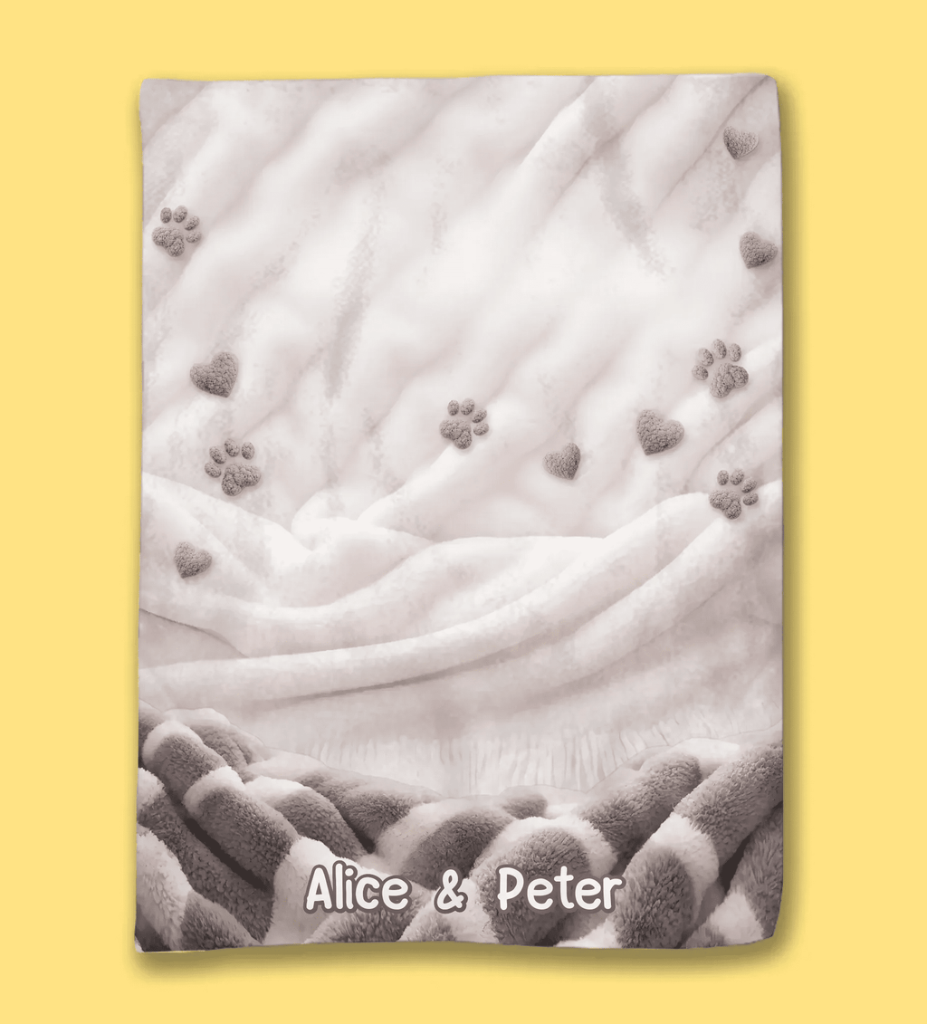 Custom Blanket - Personalized Birthday Gifts for Dog & Cat Lovers, Dog Dad and Mom, Pet Owners - Pet Privilege Activated Cozy Throw for Pets & Humans Alike, Customized with Names & Photos 1074589 - DiyGiftly