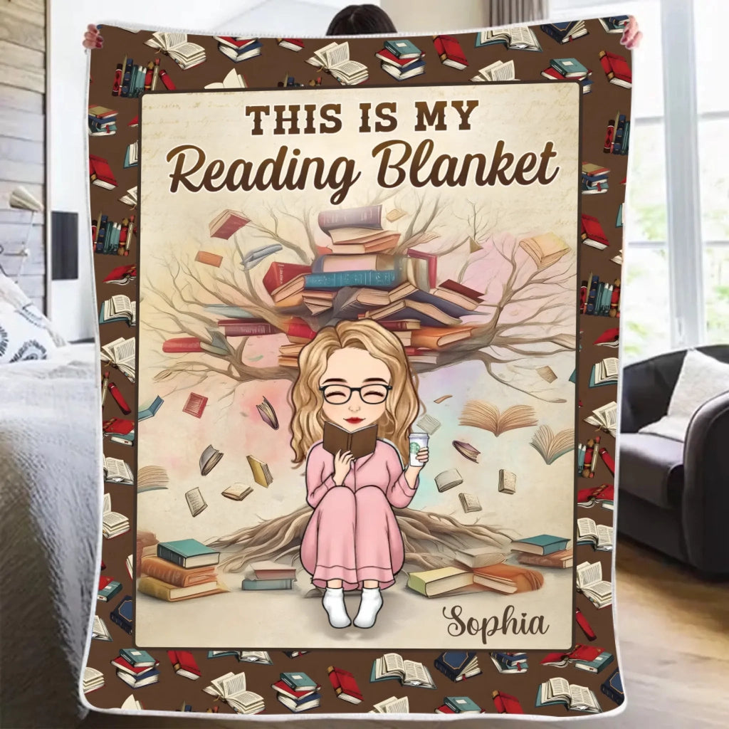 Custom Blanket – Personalized Bookish Blanket for Book Lovers, Bookworms & Readers – Cozy Reading Throw, Literary Gifts for Women & Teens – The Warmth of a Blanket Enhances Every Story 1059361 - DiyGiftly