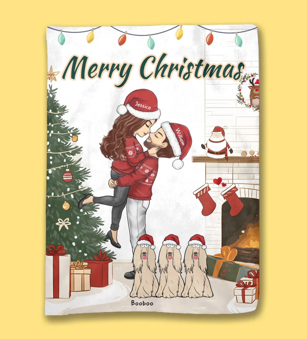 Custom Blankets - Couples & Pets for Christmas - Fleece or Sherpa - Christmas Gifts for Couples 723233 - DiyGiftly