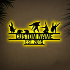 Custom Brazilian Jiu - Jitsu Metal Wall Art with LED Light – Personalized BJJ Fighter Wall Decor, Martial Arts Training Room or Home Gym Sign, Medal Display, and Unique Sports Gift for Athletes 67847936 - DiyGiftly